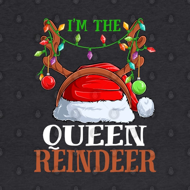 Im The Queen Reindeer Christmas Funny Pajamas Funny Christmas Gift by intelus